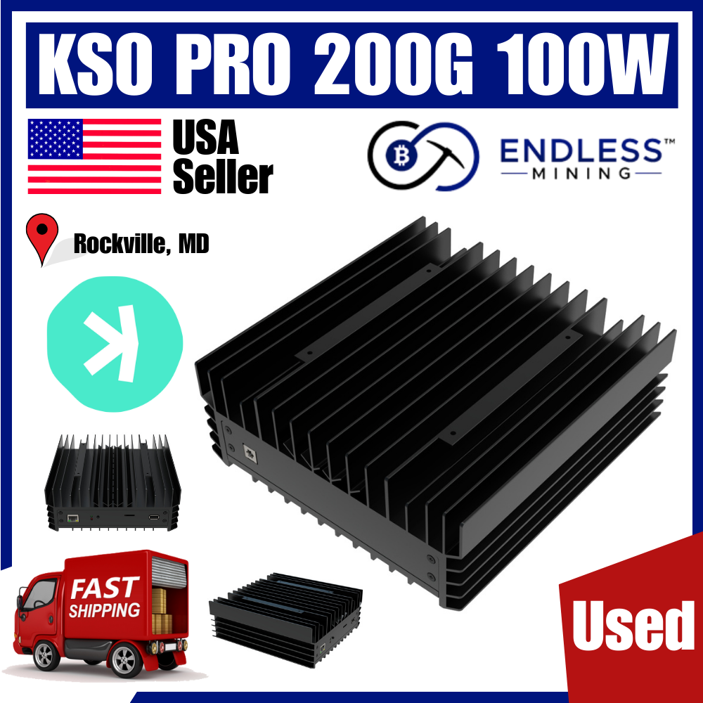 USED - IceRiver KS0 PRO 200G 100W - With PSU Input Voltage 100-240V AC | EndlessMining