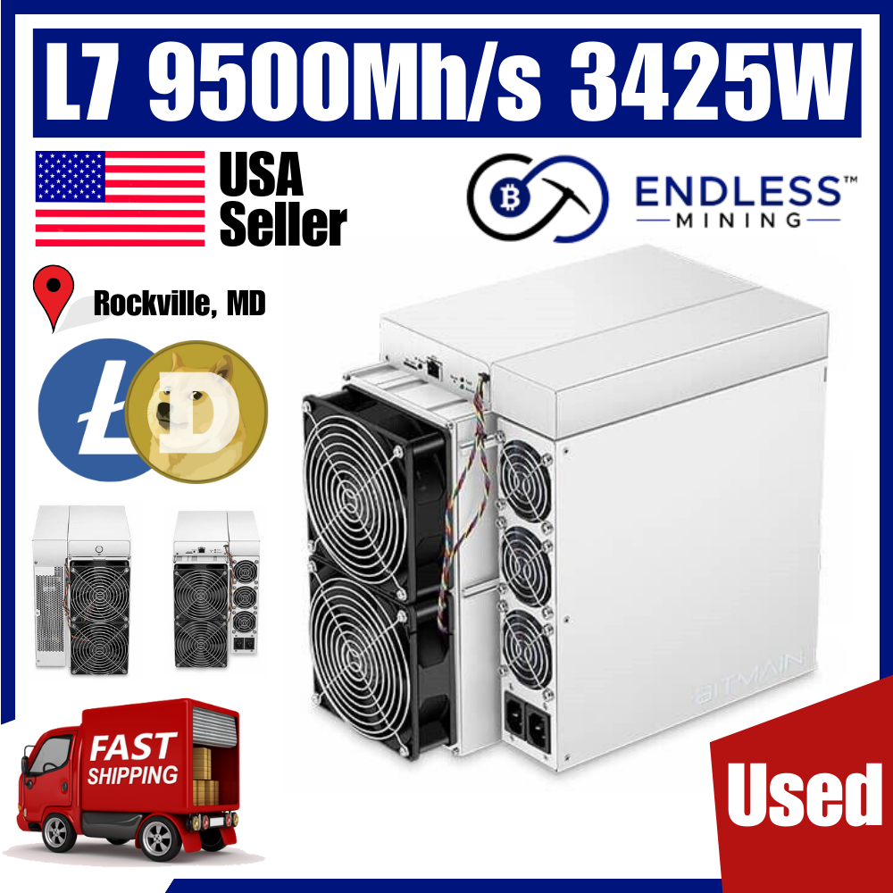 USED – Bitmain Antminer L7 9500Mh/s 3425W | EndlessMining.com