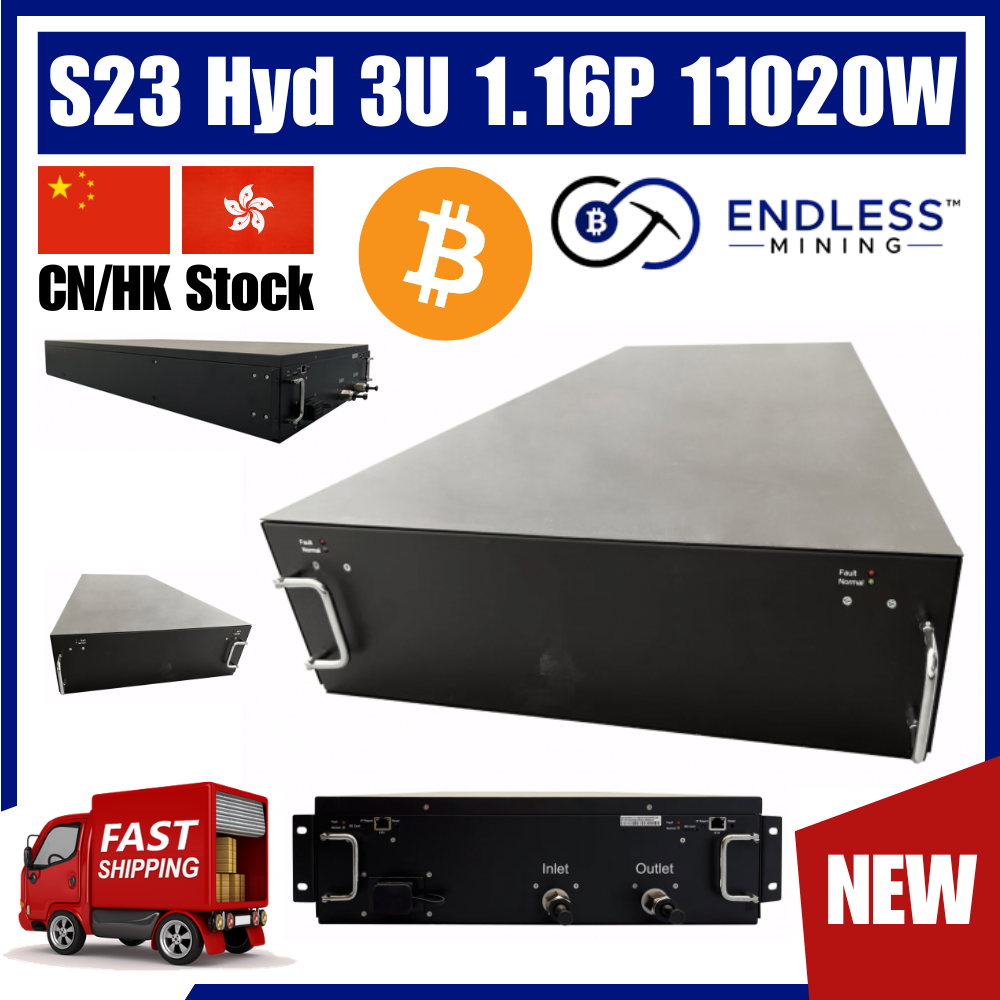 Bitmain Antminer S23 Hyd 3U 1.16Ph/s 11020W - Bitcoin Miner | EndlessMining