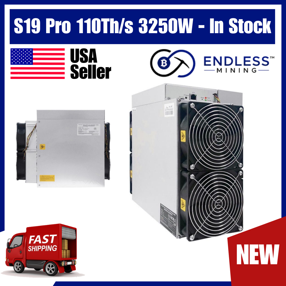 BITMAIN ANTMINER S19 Pro 110Th/s  3250W - Input Voltage 200~240V AC | EndlessMining.com image