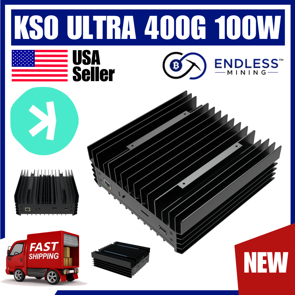 A+ Condition - IceRiver KS0 ULTRA 400G 100W KAS Miner - Input Voltage 100-240V AC | EndlessMining image