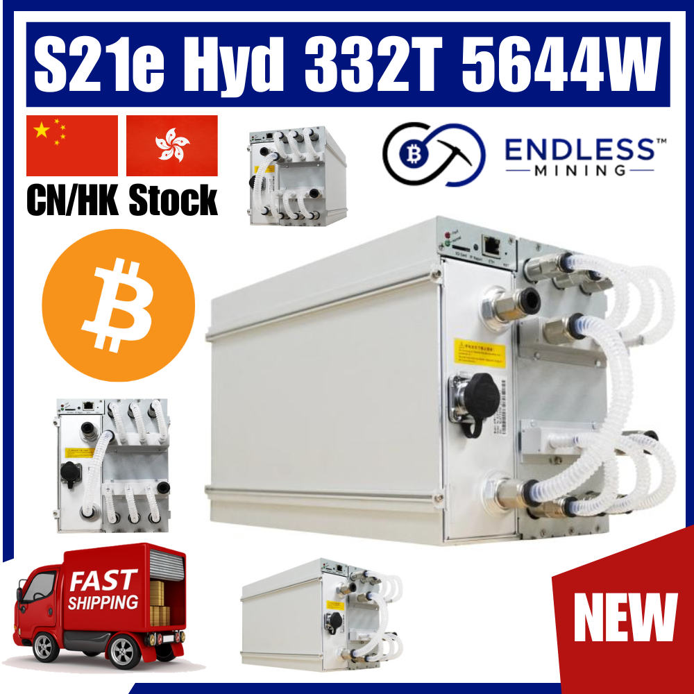 Bitmain Antminer S21e Hyd 332T 5644W - BTC/BCH/BSV - 3 Phase Input Voltage 380V ~ 415V | EndlessMining image